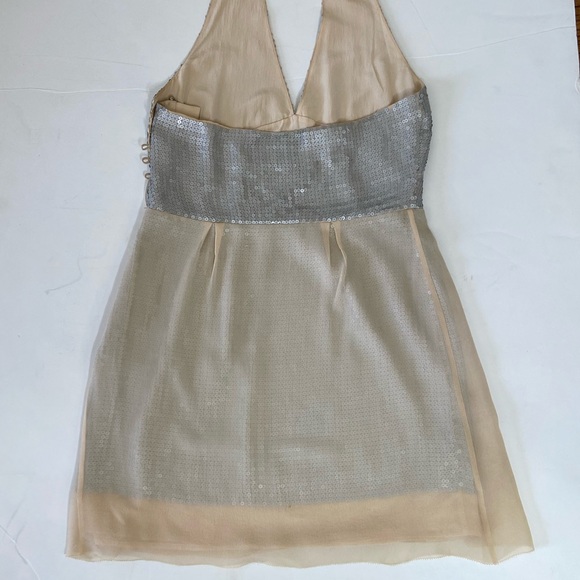 Sheri  Bodell Sequin Chiffon Halter Dress Small SZ 6 - Picture 8 of 16